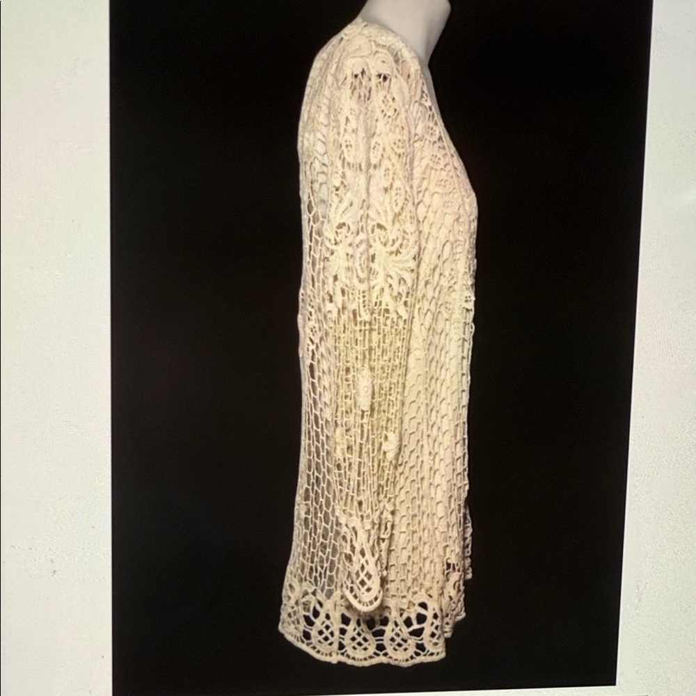 YIARA Crochet Layer Top Vintage size medium Ecru Boho Tank